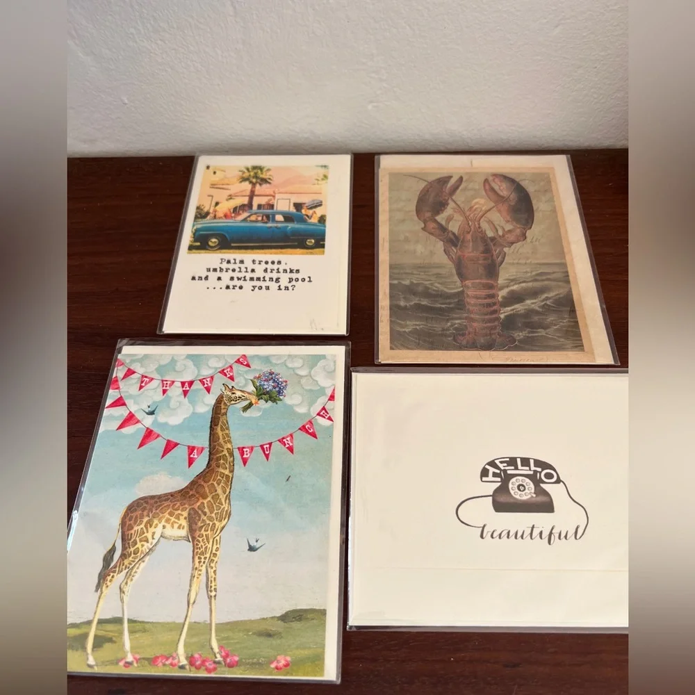 Lot of 4 individually wrapped greeting cards